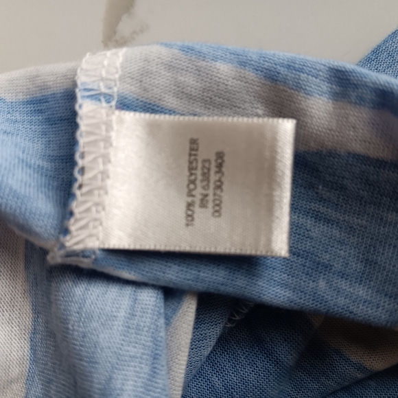 Christopher & Banks Blue and White Striped Short Sleeve Tee XL - Picture 6 of 8